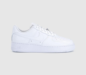 Nike Womens Air Force 1 07 Trainers White White Patent, 6