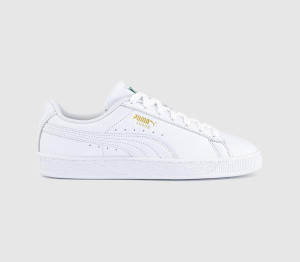 PUMA Womens Suede Classic Trainers White Archive Green, 8