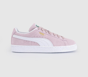 PUMA Womens Suede Classic Trainers Misty Pink White, 4.5