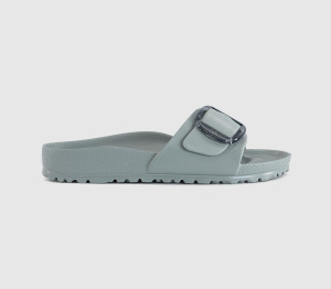Birkenstock Womens Madrid Big Buckle Sandals Pure Sage Eva Green, 6