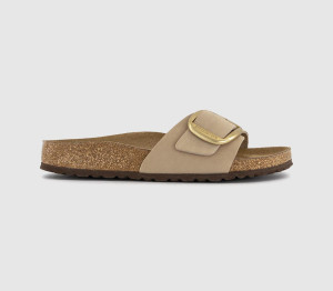 Birkenstock Womens Madrid Big Buckle Sandals Sandcastle Natural, 7