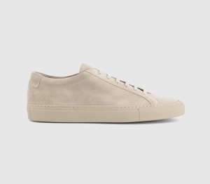 Common Projects Achilles Premium Trainers Warm Grey Suede, 7