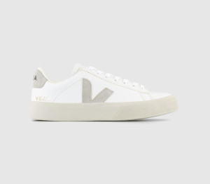 Veja Womens Campo Trainers White Natural Leather F, 8