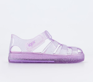 Igor Kids Star Sandals Malv Glitter Purple, 7infant