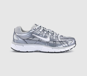 Nike P-6000 Trainers Grey Fog White Metallic Cool, 3.5