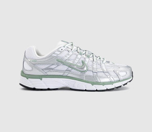 Nike Womens P-6000 Trainers Metallic Silver Steam White Black In Multi, 8
