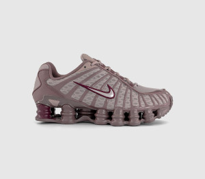 Nike Womens Shox TL Trainers Pumice Night Maroon Plum Eclipse Rubber In Red, 5.5
