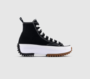 Converse Runstar Hike Black And White Canvas Trainers, Size: 6.5
