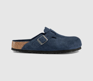 Birkenstock Womens Boston Soft Footbed Clog Navy Tfb Blue, 6