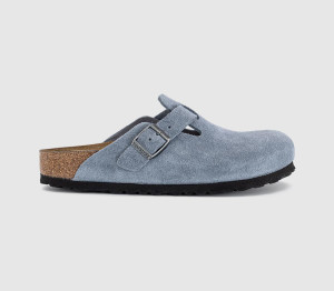 Birkenstock Womens Boston Clog Stone Blue, 4