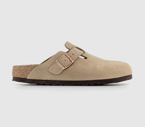 Birkenstock Girls Brown Nubuck Leather Boston Clogs, Size: 3