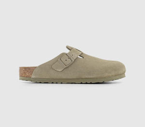 Birkenstock Girls Boston Clogs Faded Khaki In Green, 3