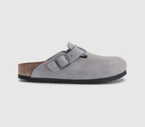 Birkenstock Womens Boston Clogs Lavender Sky Suede Purple, 4