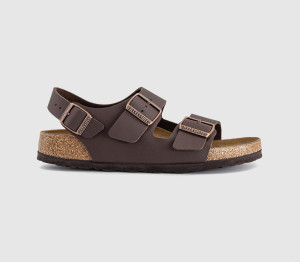 Birkenstock Womens Milano Sandals Dark Brown BF, 6