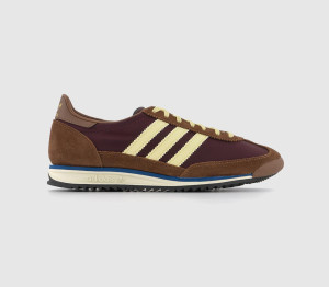 Adidas Womens Sl 72 Trainers Maroon Almost Yellow Preloved Brown