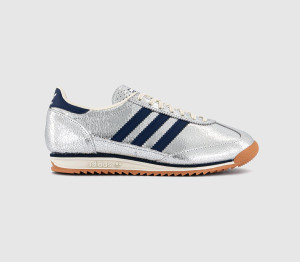 Adidas Womens SL 72 Trainers Silver Metallic Collegiate Navy Off White Multi, 7