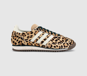 Adidas Womens SL 72 Trainers Leopard Magic Beige Ivory Off White Multi, 4