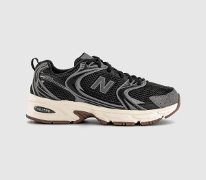 New Balance Womens 530 Trainers Black Castlerock, 7