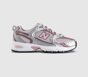 New Balance Womens 530 Trainers Silver Metallic Rosewood Multi, 8.5