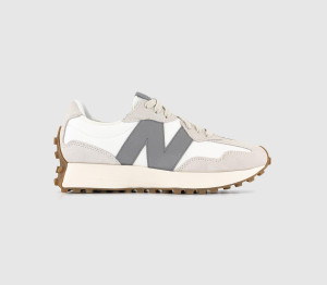 New Balance 327 Trainers Snow Grey Offwhite Grey Nylon