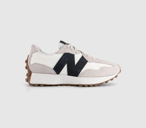 New Balance Womens 327 Trainers Moonbeam Grey Black, 3