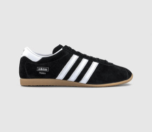 adidas Mens Paris Trainers Core Black White Gum, 8.5