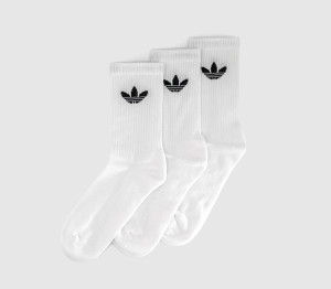 Adidas Mid Cut Crew Socks 3pack White, M