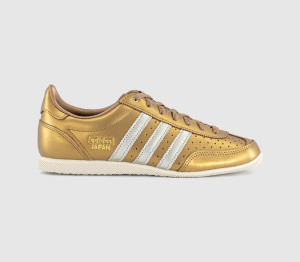 Adidas Womens Japan Trainers Metallic Gold Silver Cream White Multi, 6