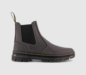 Dr. Martens Mens Embury Boots Gunmetal Saddleback Grey, 6