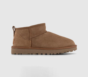 Ugg Womens Classic Ultra Mini Boots Chestnut In Tan, 8