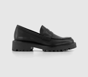 Vagabond Womens Kenova Loafers Black Leather, 8