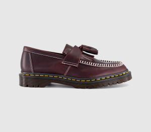 Dr. Martens Mens Adrian Loafers Cherry Red Whipstitch, 10