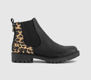 Blowfish Womens Raffal Chelsea Boots Black Leopard, 3