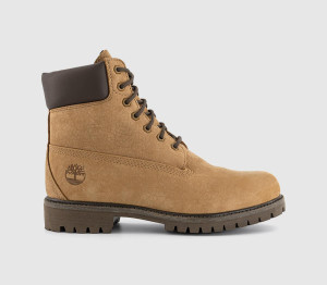 Timberland Mens 6 Inch Buck Boots Medium Beige Nubuck Natural, 8