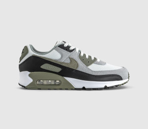 Nike Mens Air Max 90 Trainers Summit White Silver Sage Light Pumice, 7.5