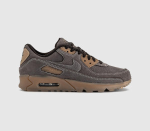 Nike Mens Air Max 90 Trainers Leather Shadow Brown Shadow Brown Gum QS, 8.5