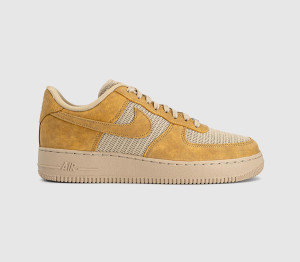 Nike Mens Air Force 1 07 Trainers Twine Twine Linen In White, 11.5