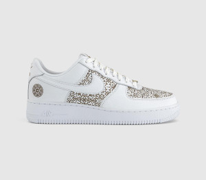 Nike Air Force 1 07 Trainers White Light Orewood Brown Marakesh, 12