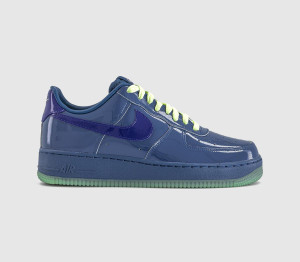 Nike Kids Air Force 1 07 Trainers Mystic Navy Grape Ice Light Violet Orewood Light L In Blue, 4.5