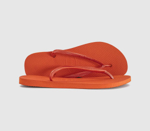 Havaianas Womens Slim Flip Flops Sunset Orange Red, 8