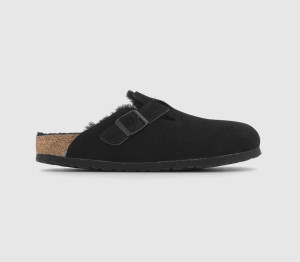 Birkenstock Womens Boston Shearling Clogs Black, 3