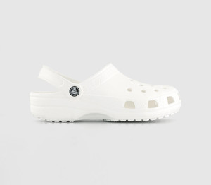 Crocs Womens Classic Clogs White Synthetic, 8