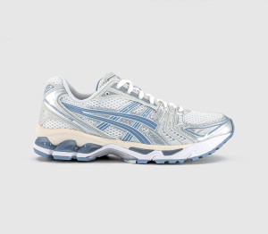 ASICS Womens Gel-kayano 14 Trainers White Light Navy, 6