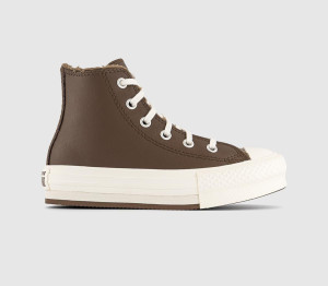 Converse Kids All Star Eva Lift Hi Youth Trainers Grounded Black, 13 Youth