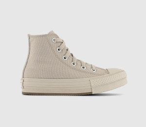 Converse Kids All Star Eva Lift Hi Junior Trainers Papyrus Natural, 11 youth