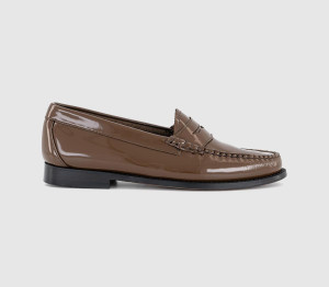 G.H Bass Womens Weejun Penny Loafers Brown Patent, 5