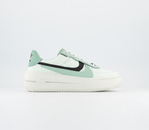 Nike Air Force 1 Plt.af.orm Trainers Barely Enamel Green Velvet Brown Mint Gold, 3.5