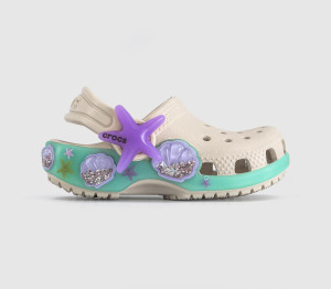 Crocs Kids Classic Clogs Toddler Frappe Sea Sparkle Brown, 6infant
