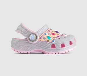 Crocs Kids Classic Clogs Toddler Pink Milk Jewels, 5infant