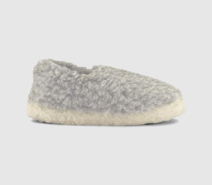 Yoko Wool Womens Slippers Light Grey, 4 - 5, 4-5